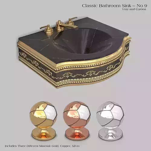 Classic Wash Basin 9 3D model