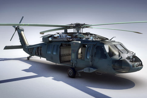 Black Hawk Low-poly 3D model