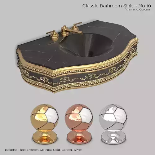 Classic Wash Basin 10 3D model