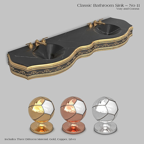 Classic Wash Basin 11 3D model