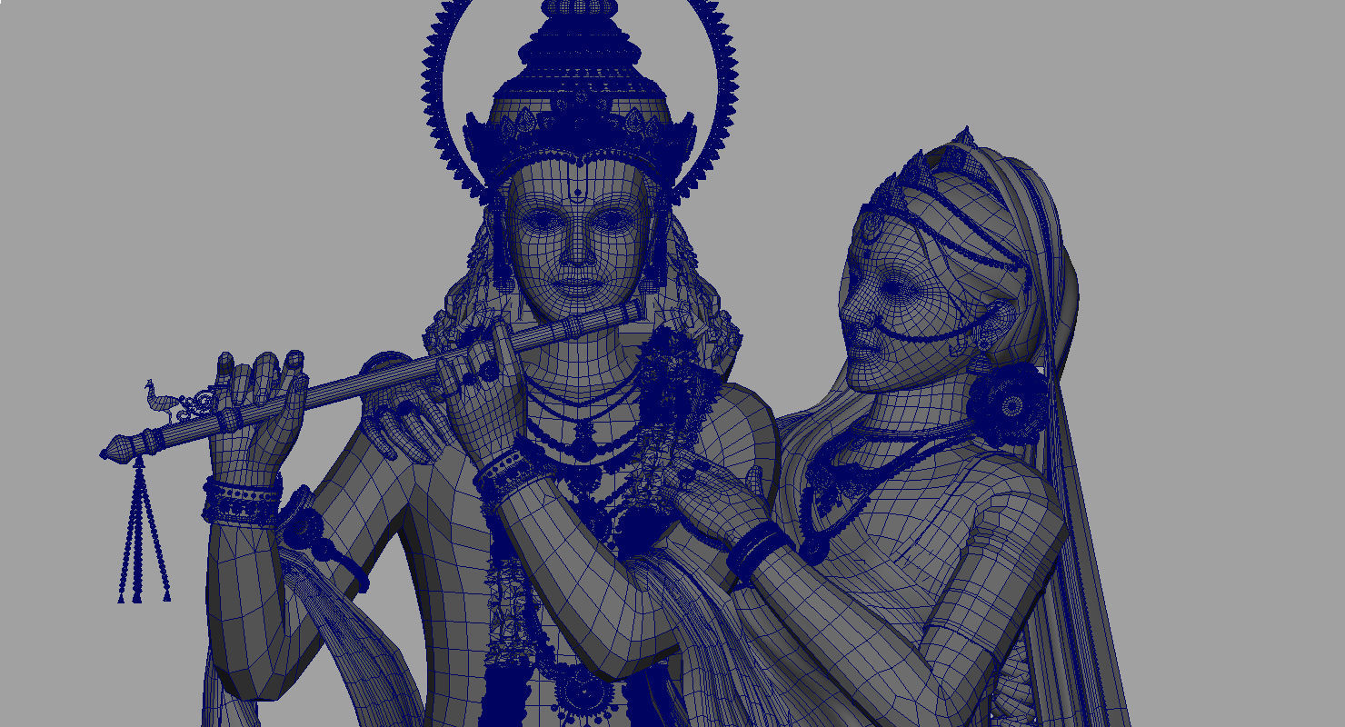 lord krishna 3d model 3D model_2
