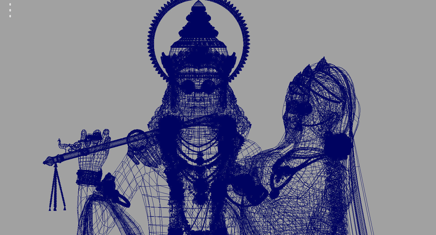 lord krishna 3d model 3D model_3