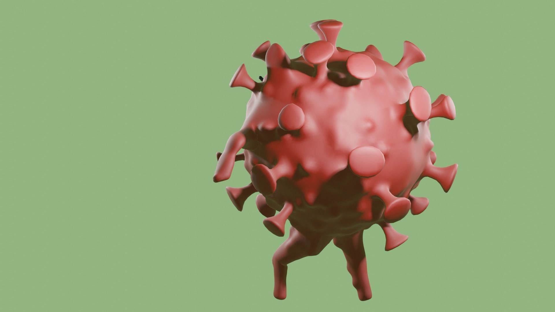 VIRUS RIGGED  ANIMATED Low-poly 3D model_13