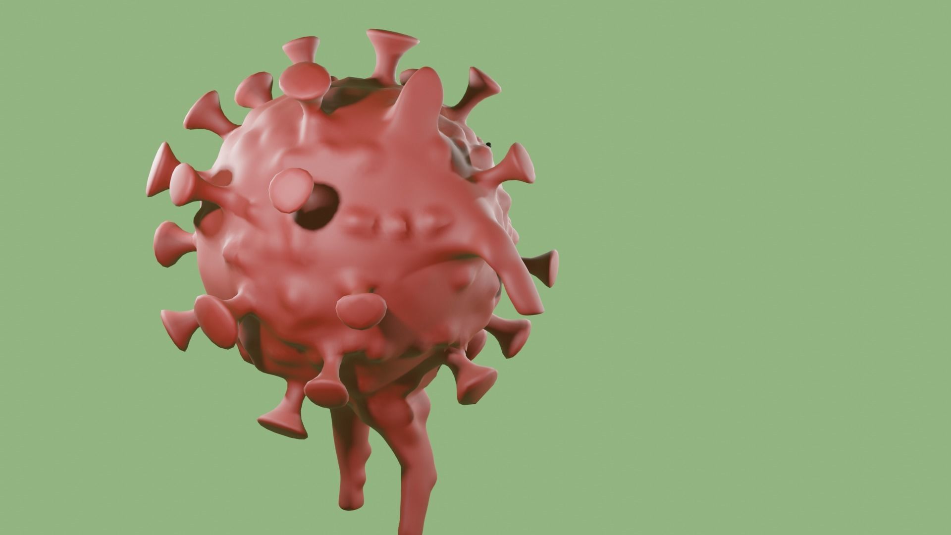 VIRUS RIGGED  ANIMATED Low-poly 3D model_11