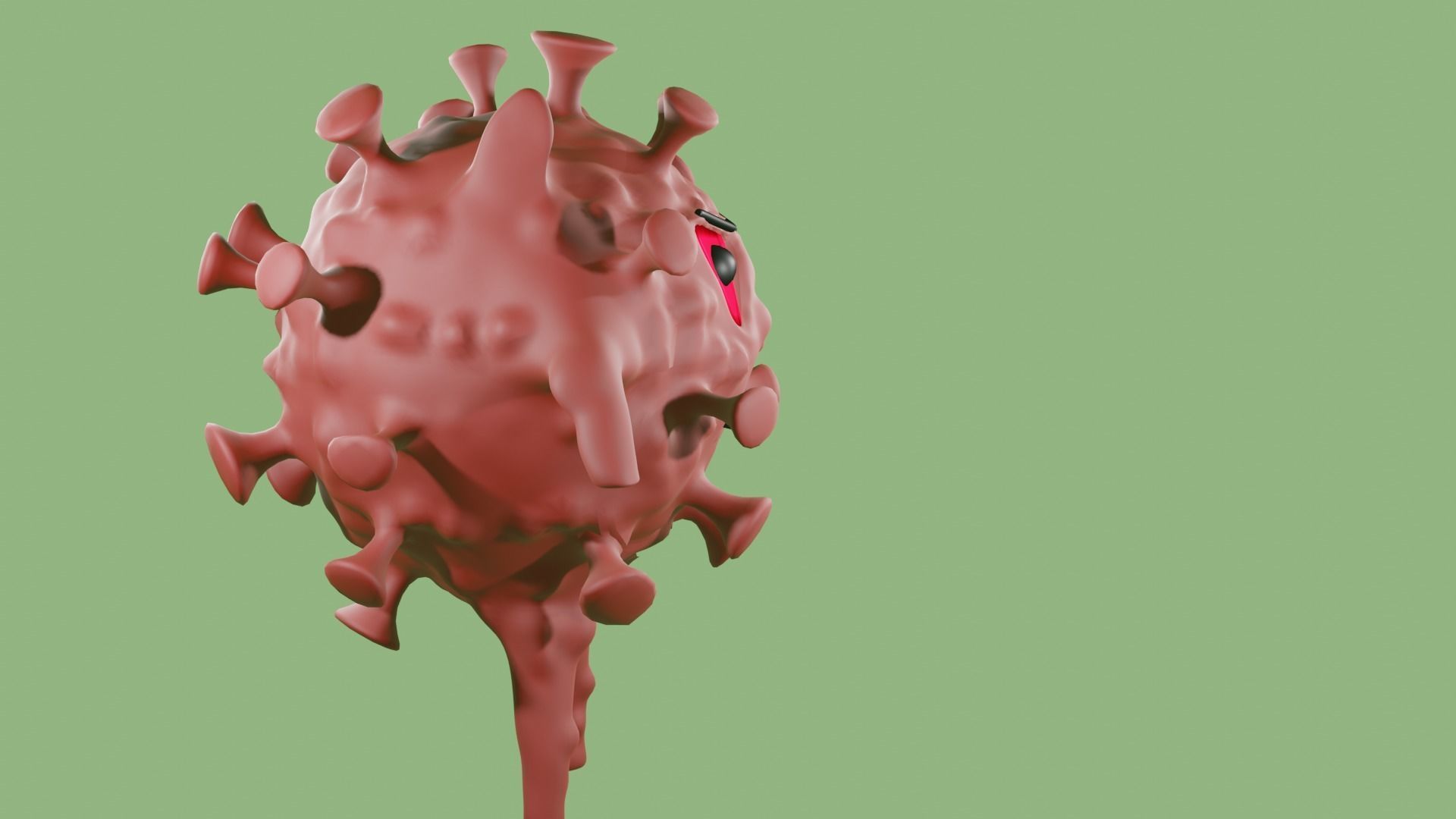 VIRUS RIGGED  ANIMATED Low-poly 3D model_10