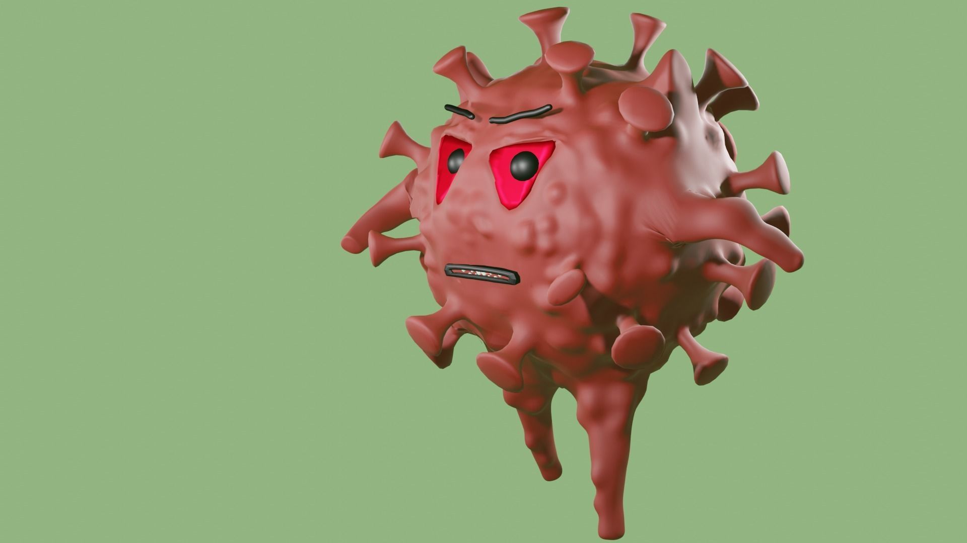 VIRUS RIGGED  ANIMATED Low-poly 3D model_15
