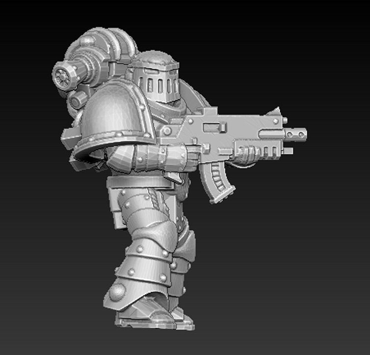 Attacak team Robotic 3D print model_7