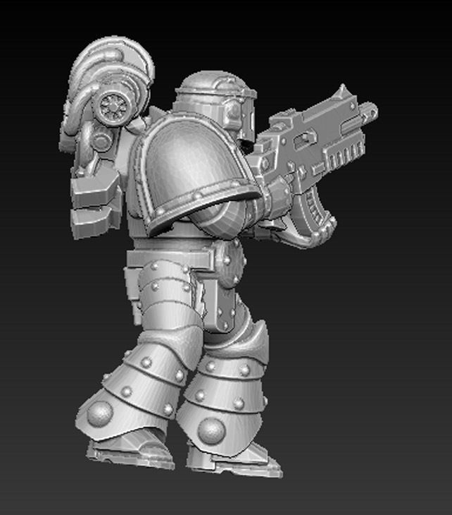 Attacak team Robotic 3D print model_9