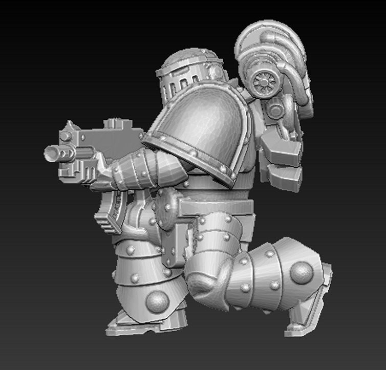 Attacak team Robotic 3D print model_6