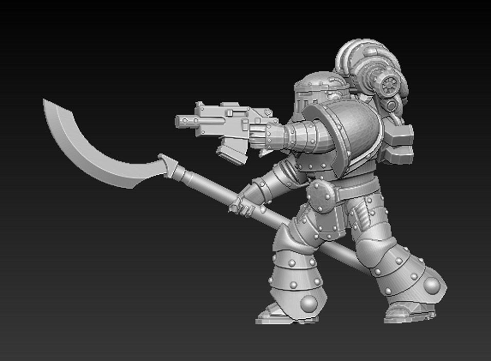 Attacak team Robotic 3D print model_12