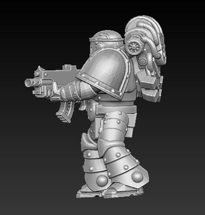 Attacak team Robotic 3D print model_8