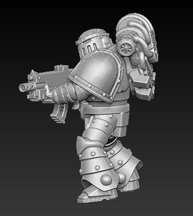 Attacak team Robotic 3D print model_4