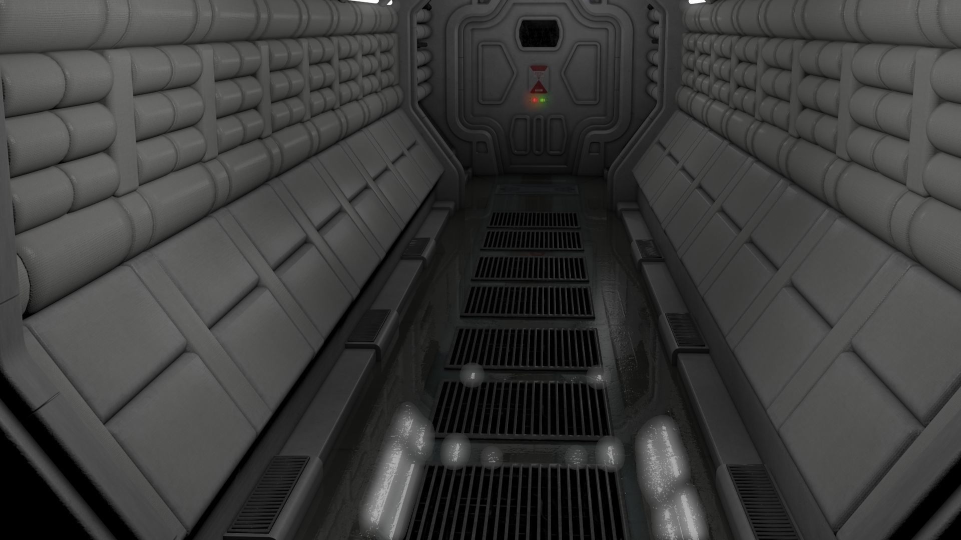 Nostromo Habitation Corridor 3D model_7
