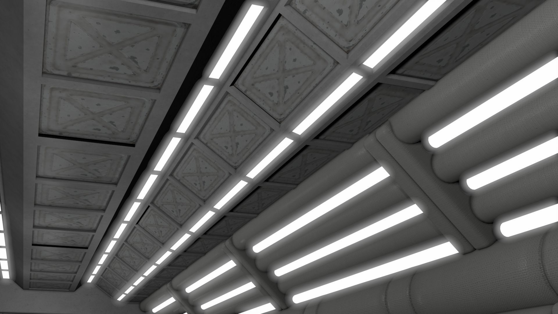 Nostromo Habitation Corridor 3D model_6