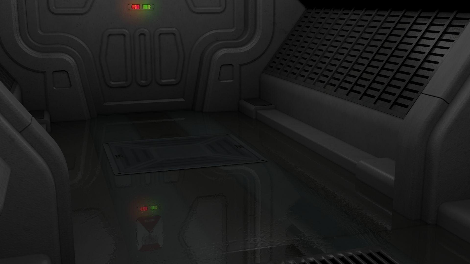 Nostromo Habitation Corridor 3D model_4