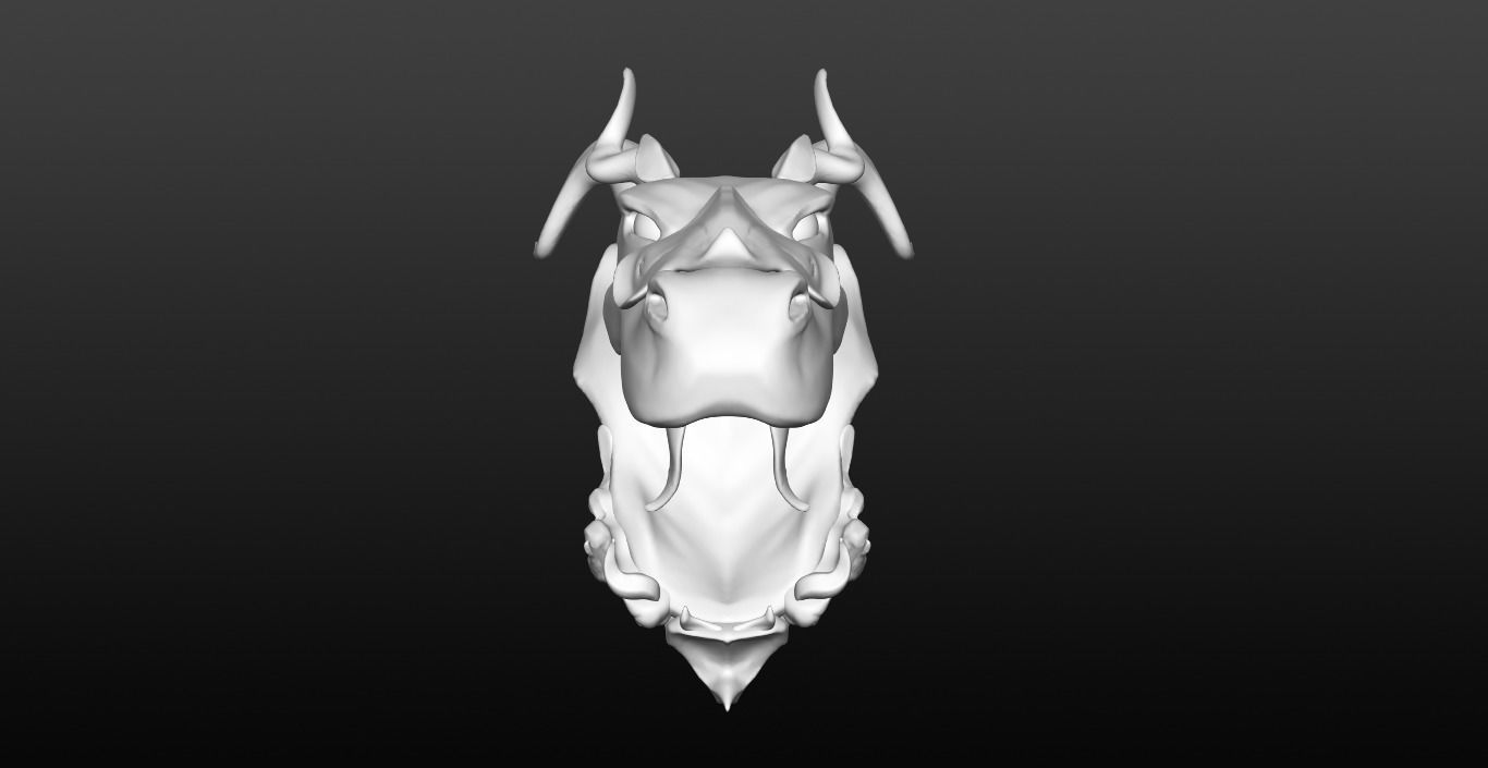 Snake - Dragon head 3d model - Sculptris 3D model_1