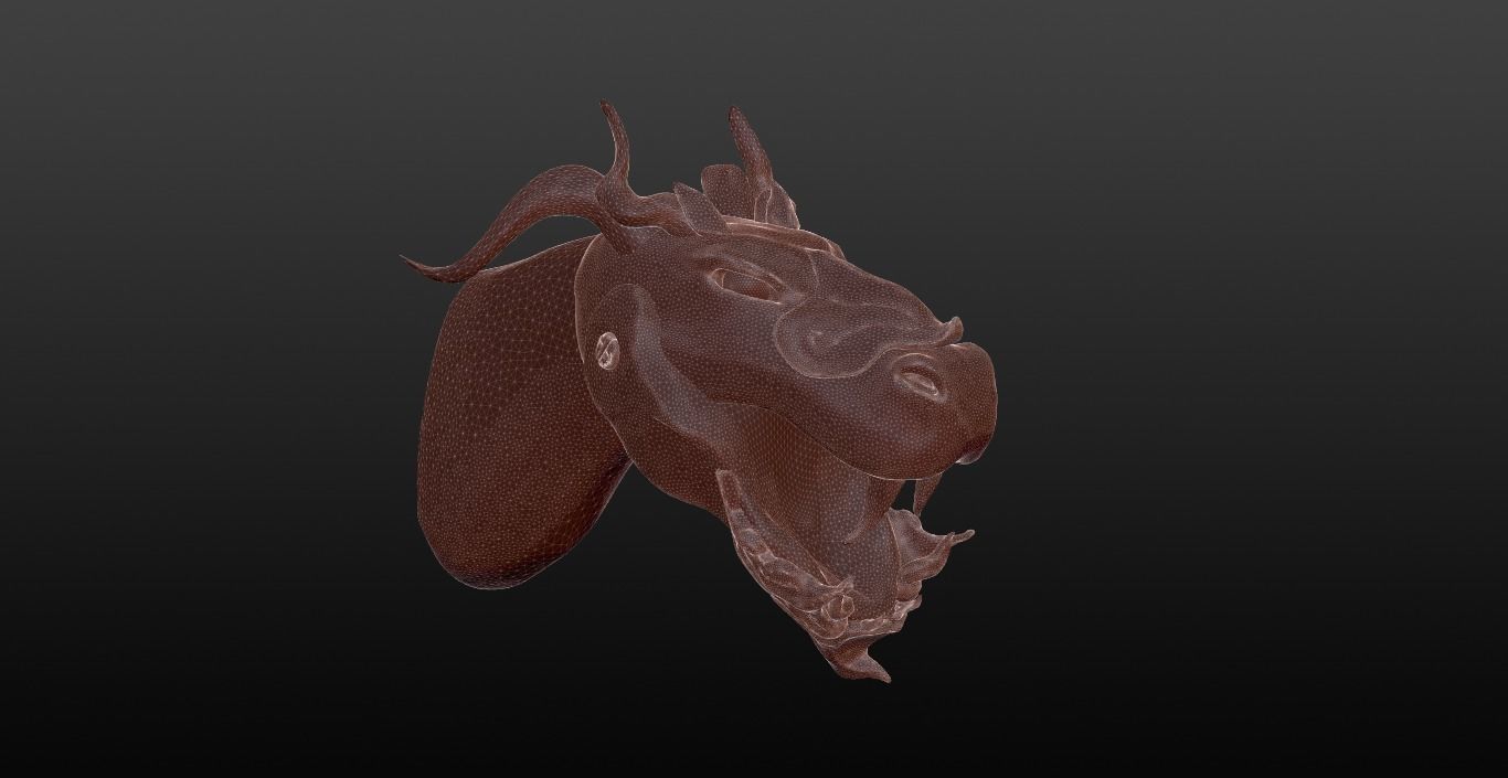 Snake - Dragon head 3d model - Sculptris 3D model_2