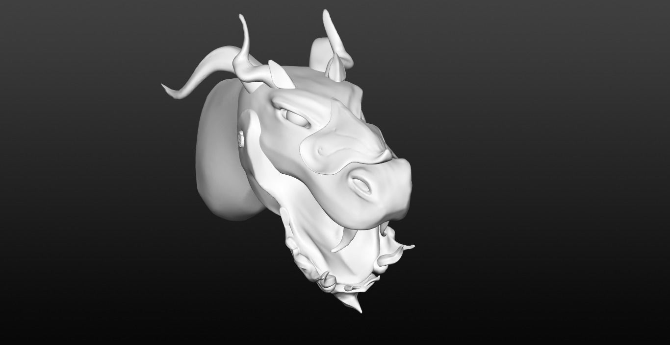 Snake - Dragon head 3d model - Sculptris 3D model_4