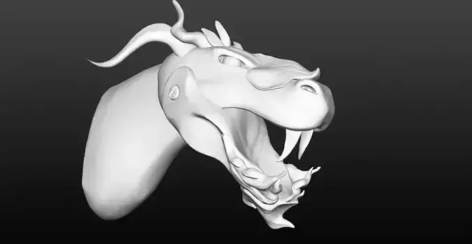 Snake - Dragon head 3d model - Sculptris