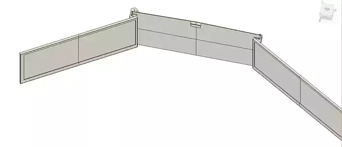 Triple monitor for laptop 3D print model
