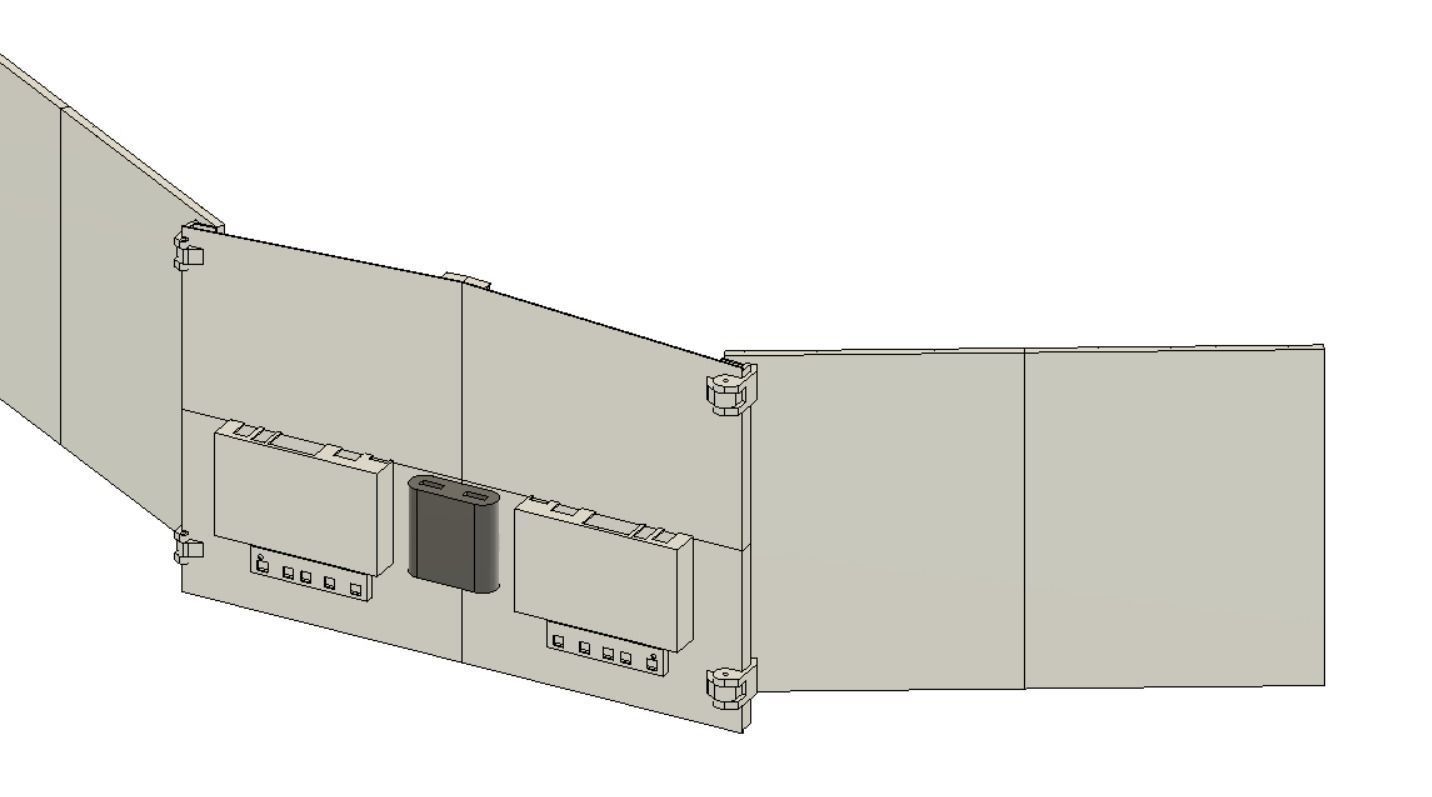 Triple monitor for laptop 3D print model_2