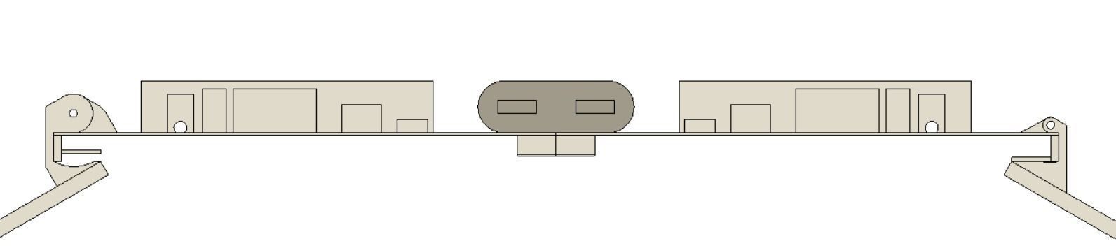 Triple monitor for laptop 3D print model_3