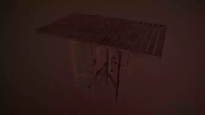 Garden Table Low-poly 3D model
