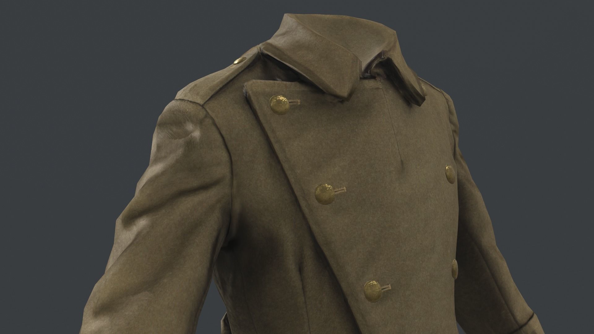 WW2 English Military Uniform Officer - WW2 Scanned Asset Pack Low-poly 3D model_18