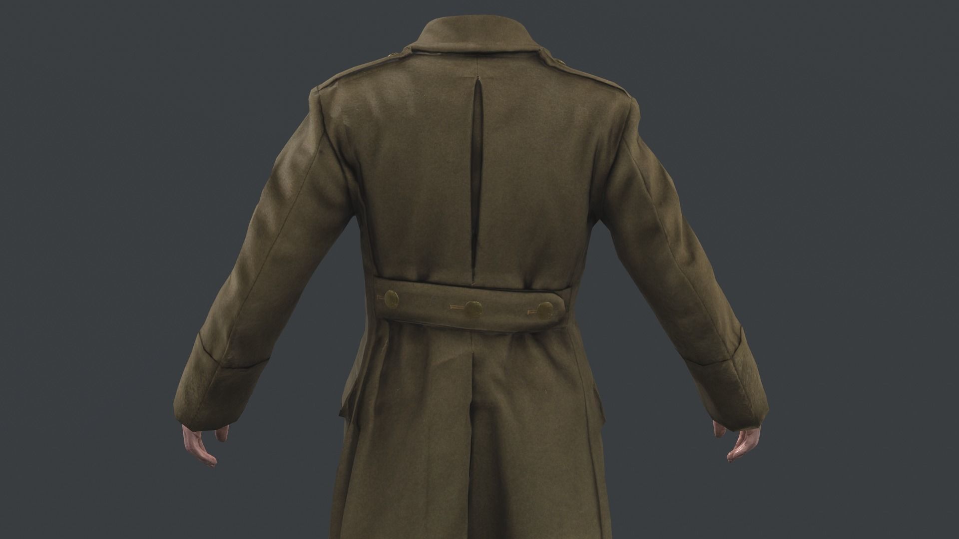 WW2 English Military Uniform Officer - WW2 Scanned Asset Pack Low-poly 3D model_19