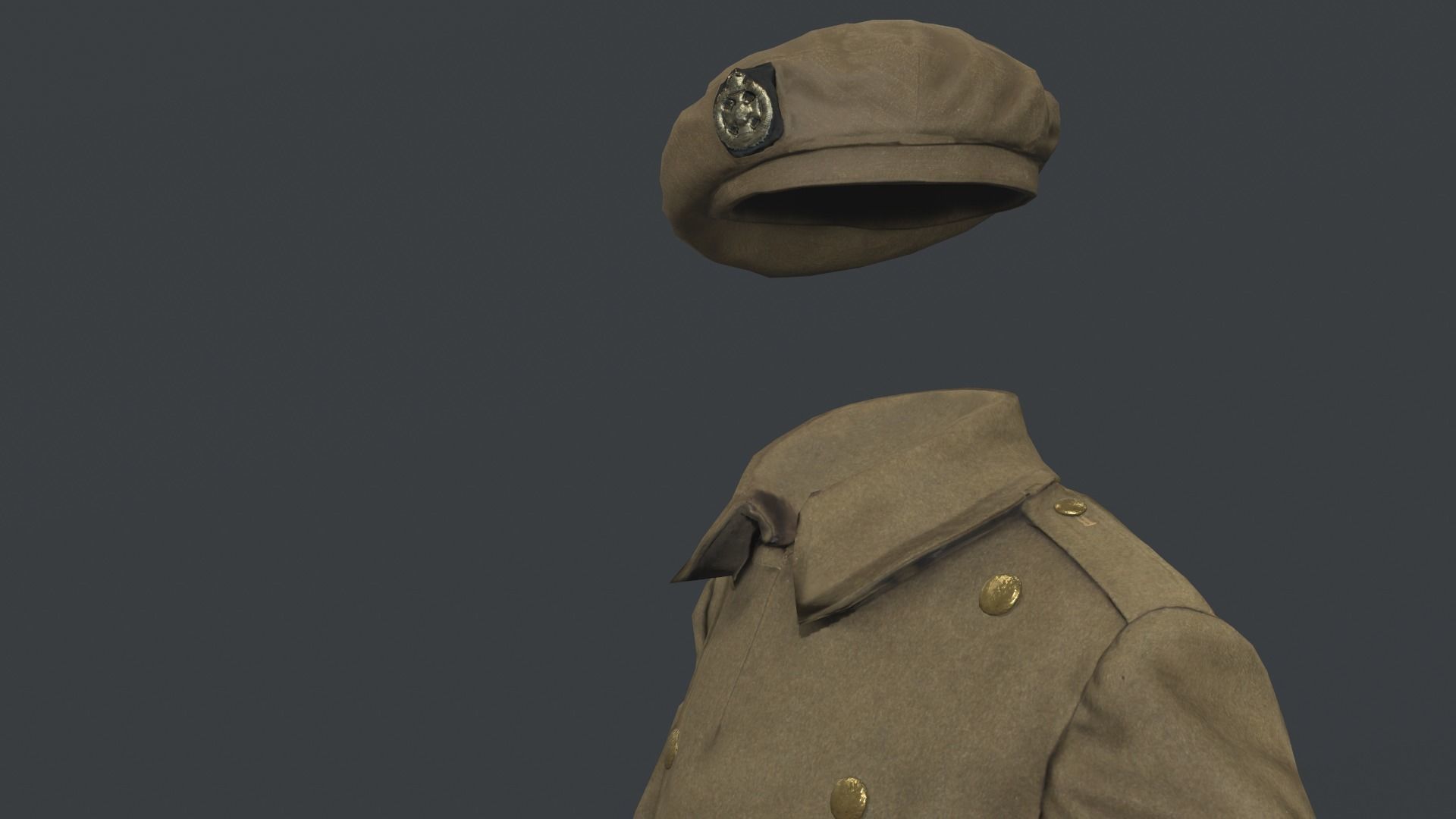 WW2 English Military Uniform Officer - WW2 Scanned Asset Pack Low-poly 3D model_15