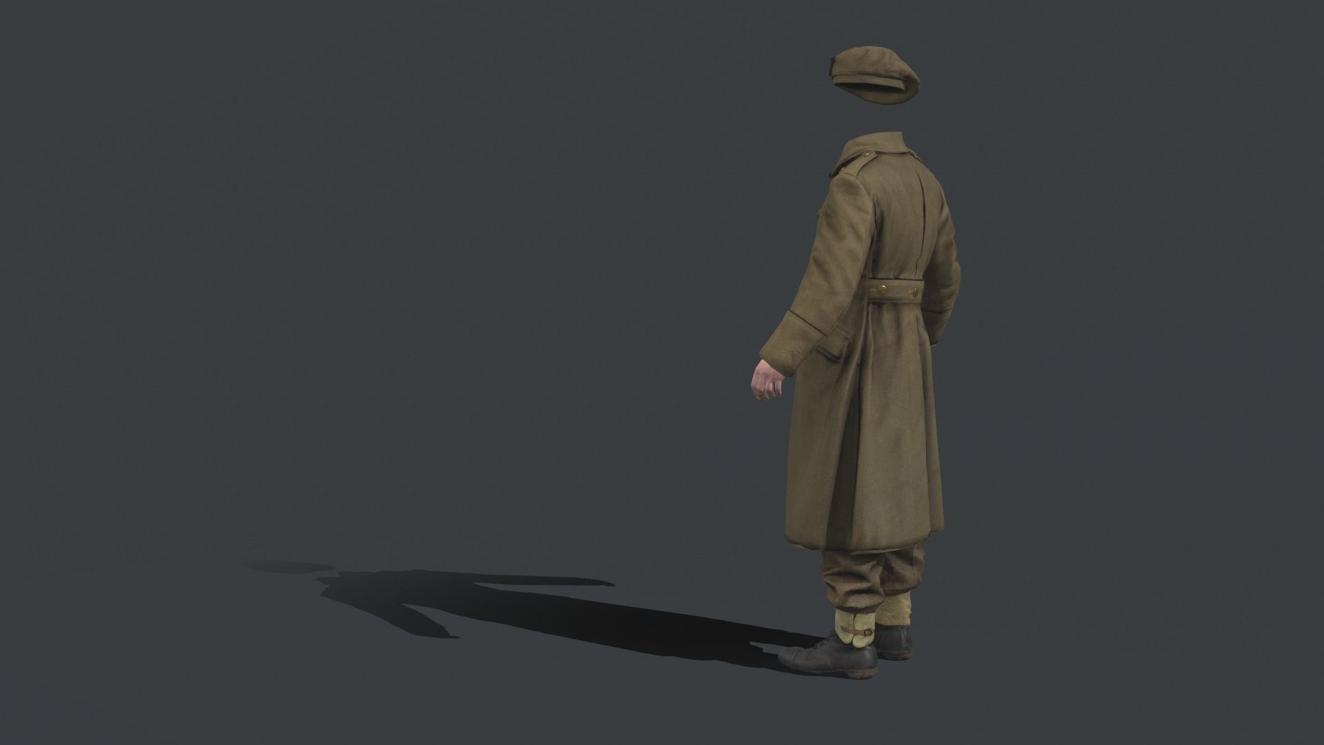 WW2 English Military Uniform Officer - WW2 Scanned Asset Pack Low-poly 3D model_10