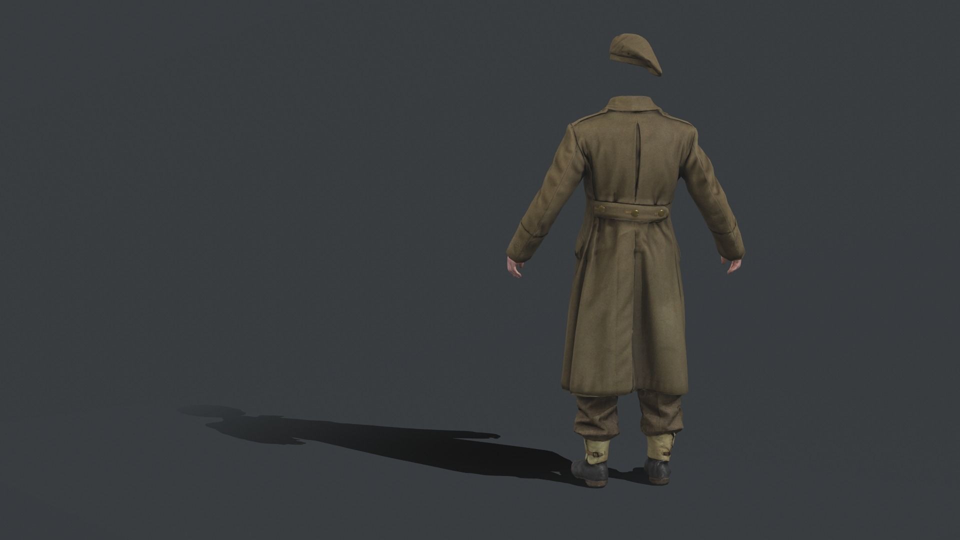 WW2 English Military Uniform Officer - WW2 Scanned Asset Pack Low-poly 3D model_9