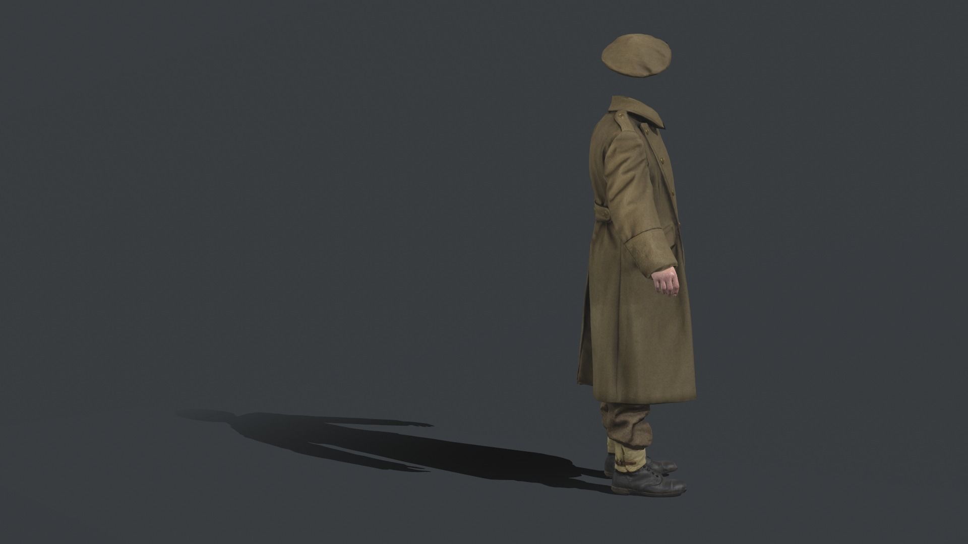 WW2 English Military Uniform Officer - WW2 Scanned Asset Pack Low-poly 3D model_8