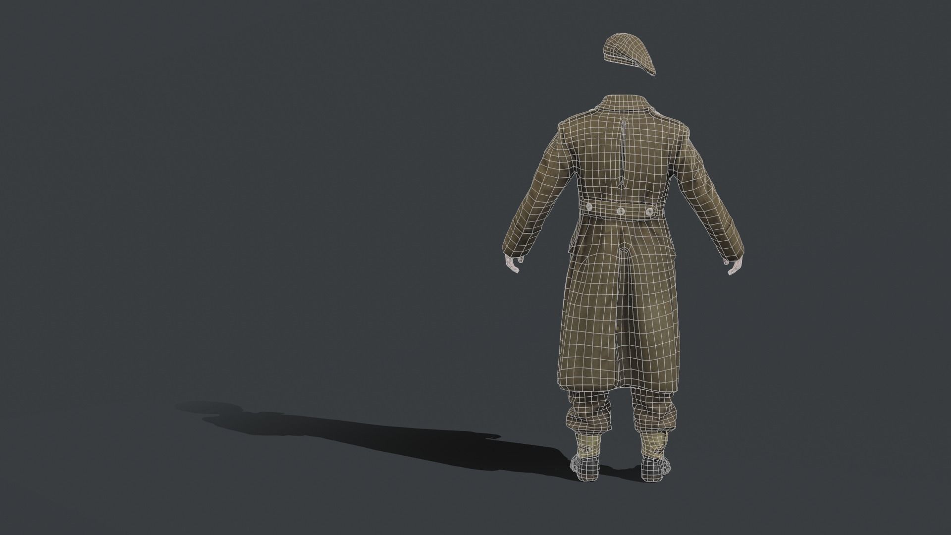 WW2 English Military Uniform Officer - WW2 Scanned Asset Pack Low-poly 3D model_13