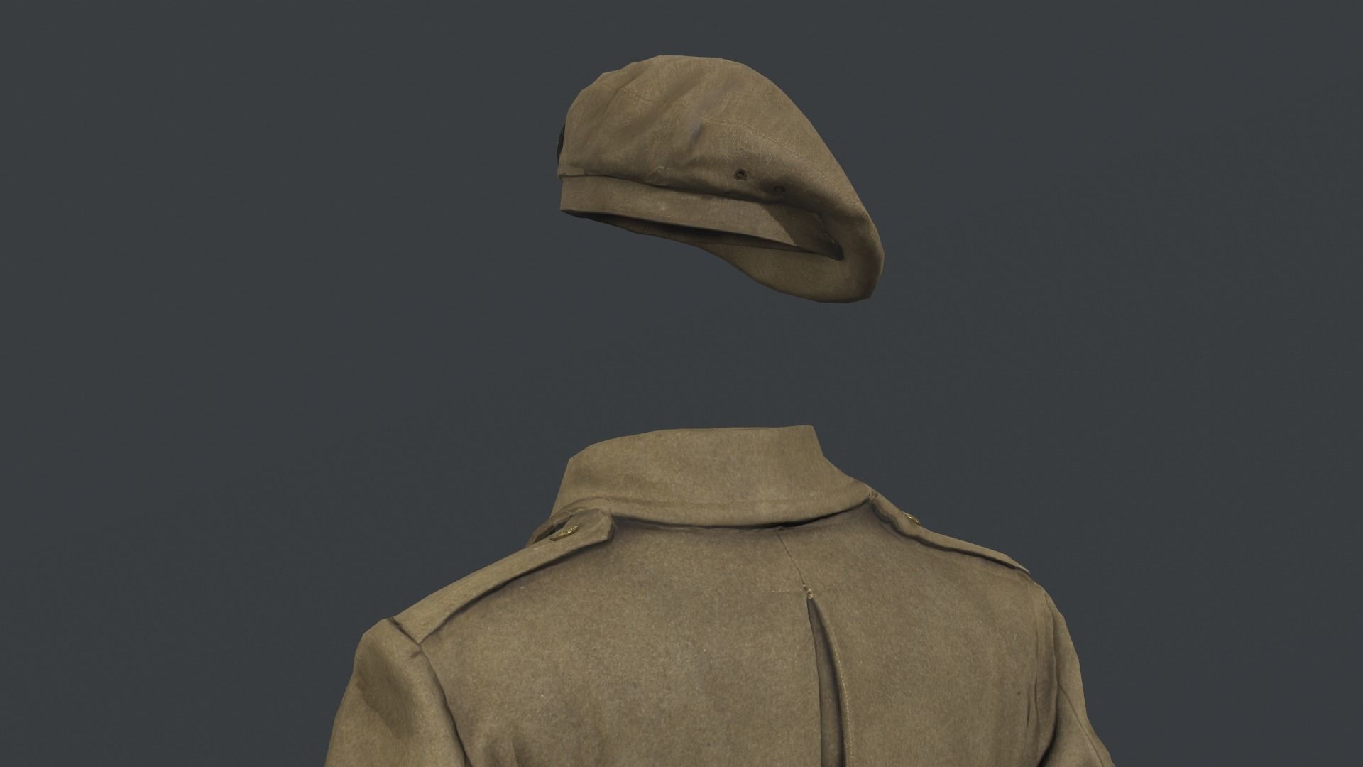 WW2 English Military Uniform Officer - WW2 Scanned Asset Pack Low-poly 3D model_17