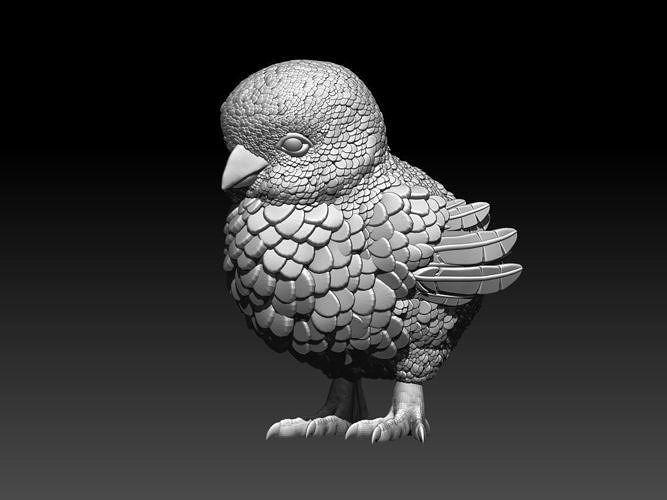 chick colorful bird 3D print model