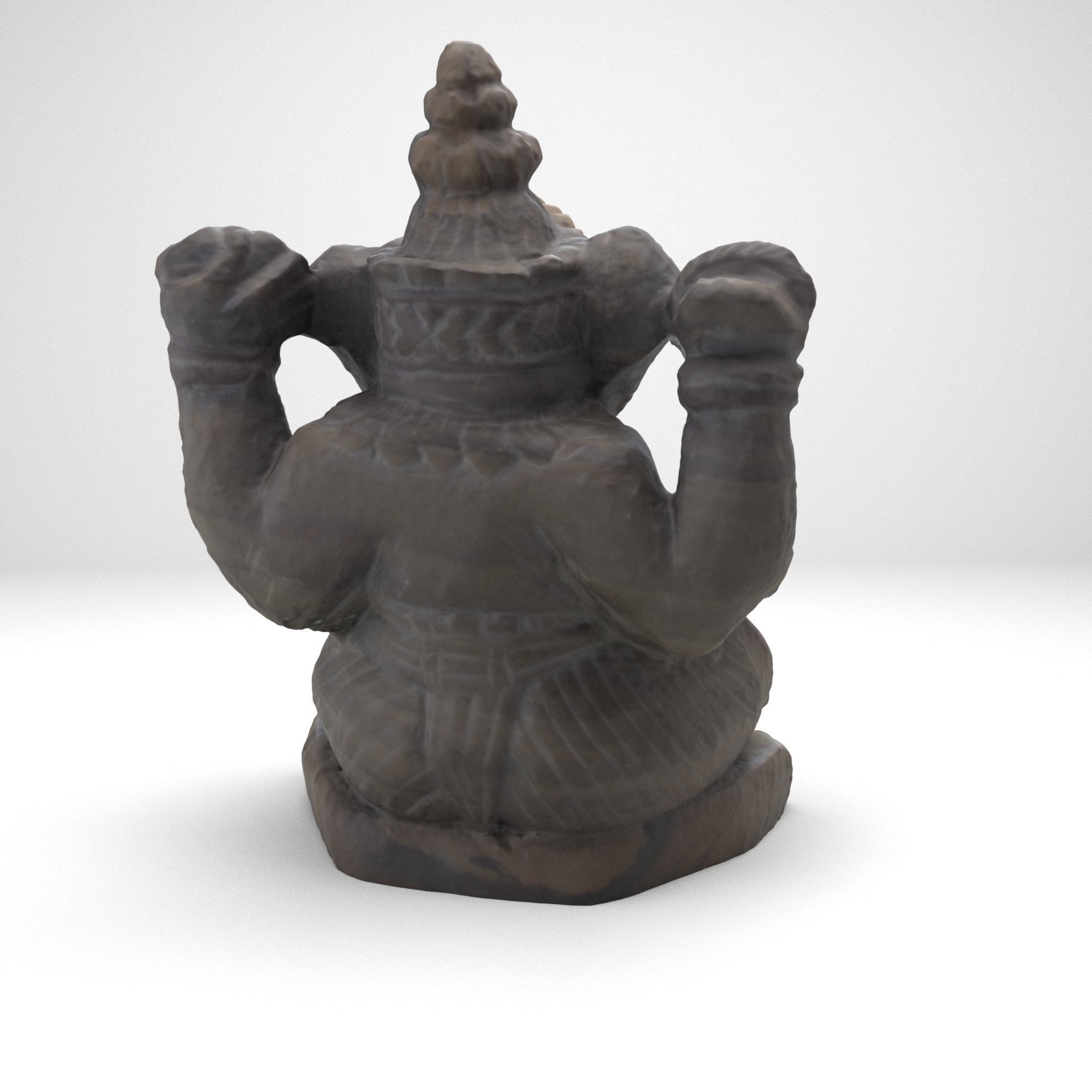 Ganesh stone statue of ganesha 3D model_5