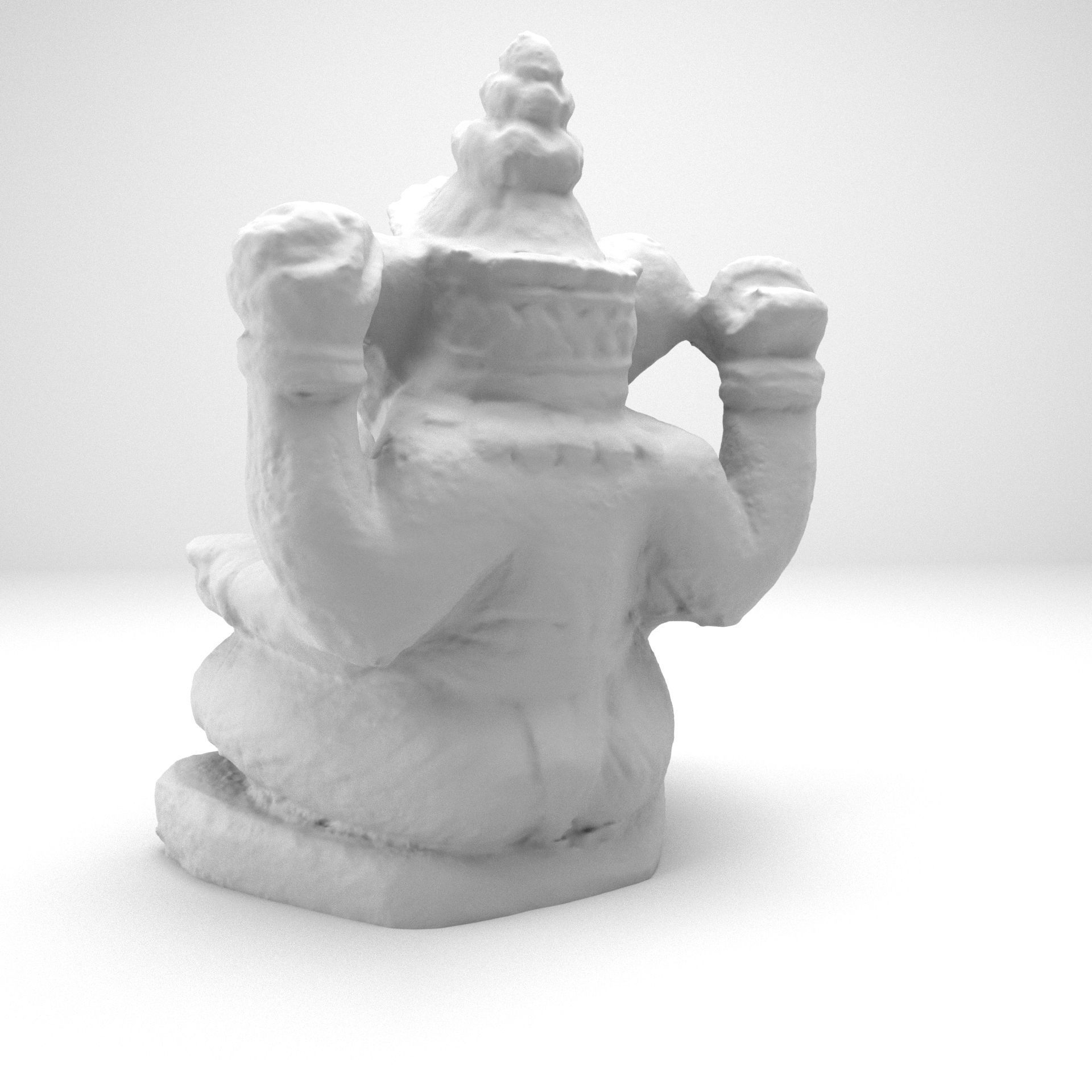 Ganesh stone statue of ganesha 3D model_10