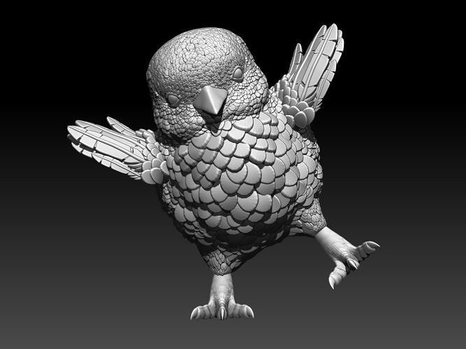 chick colorful bird 3D print model