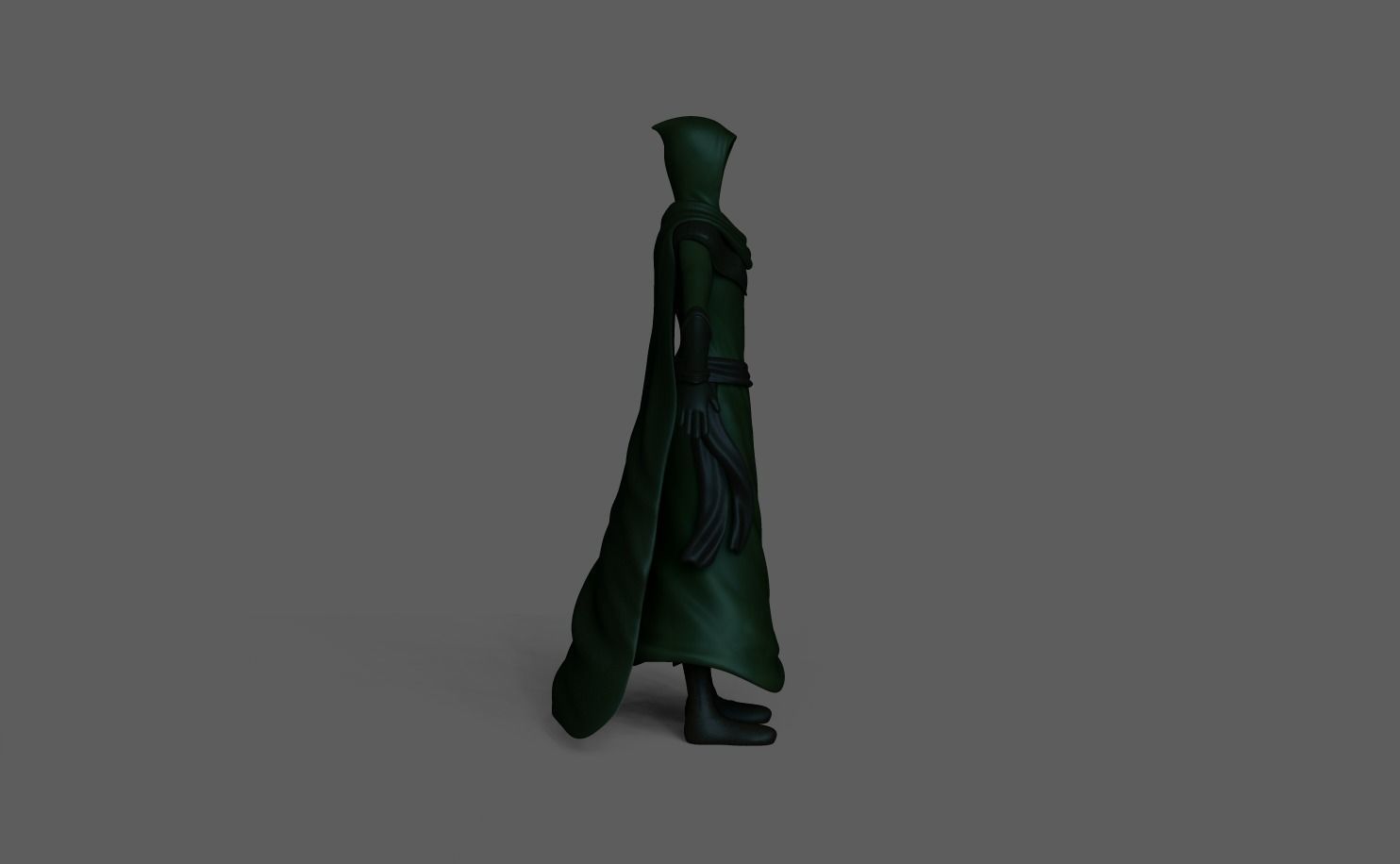 Plague Doctor  Robe - Character Skin Costume Outfit Low-poly 3D model_8