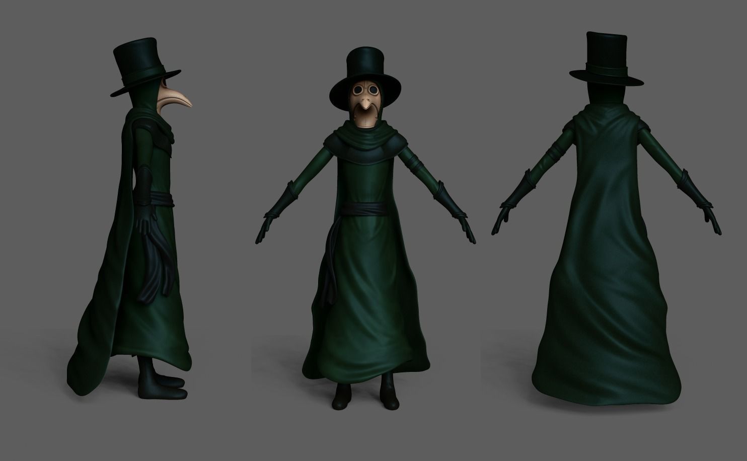 3D model Plague Doctor Robe - Character Skin Costume Outfit VR / AR ...