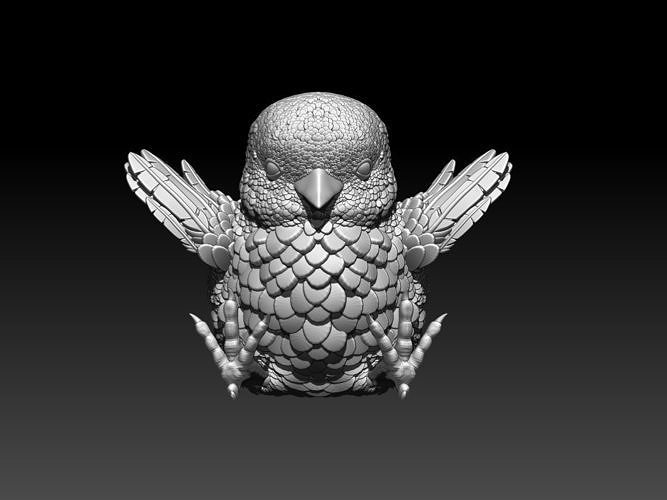 chick colorful bird 3D print model