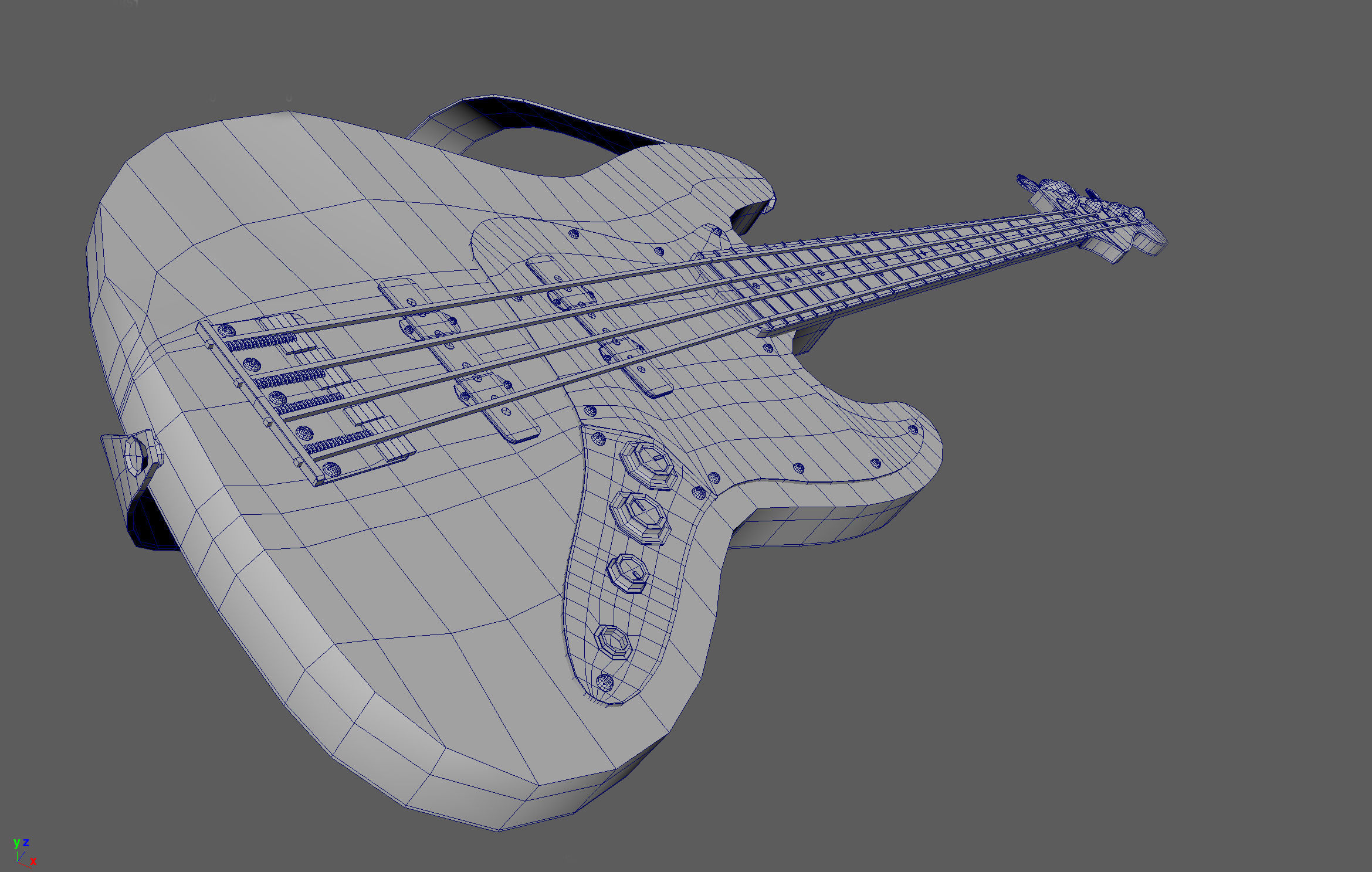 bass guitar 3D model_2