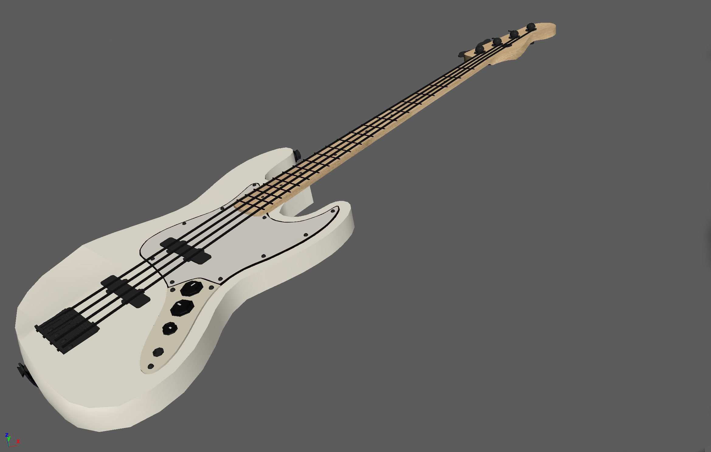 bass guitar 3D model_1