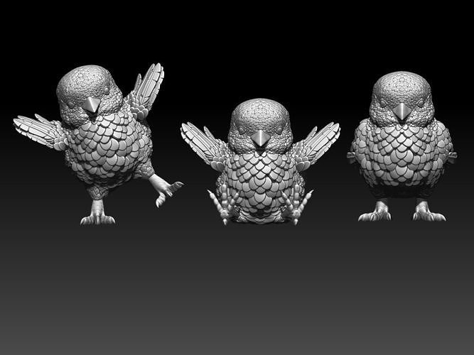 chick colorful bird 3D print model