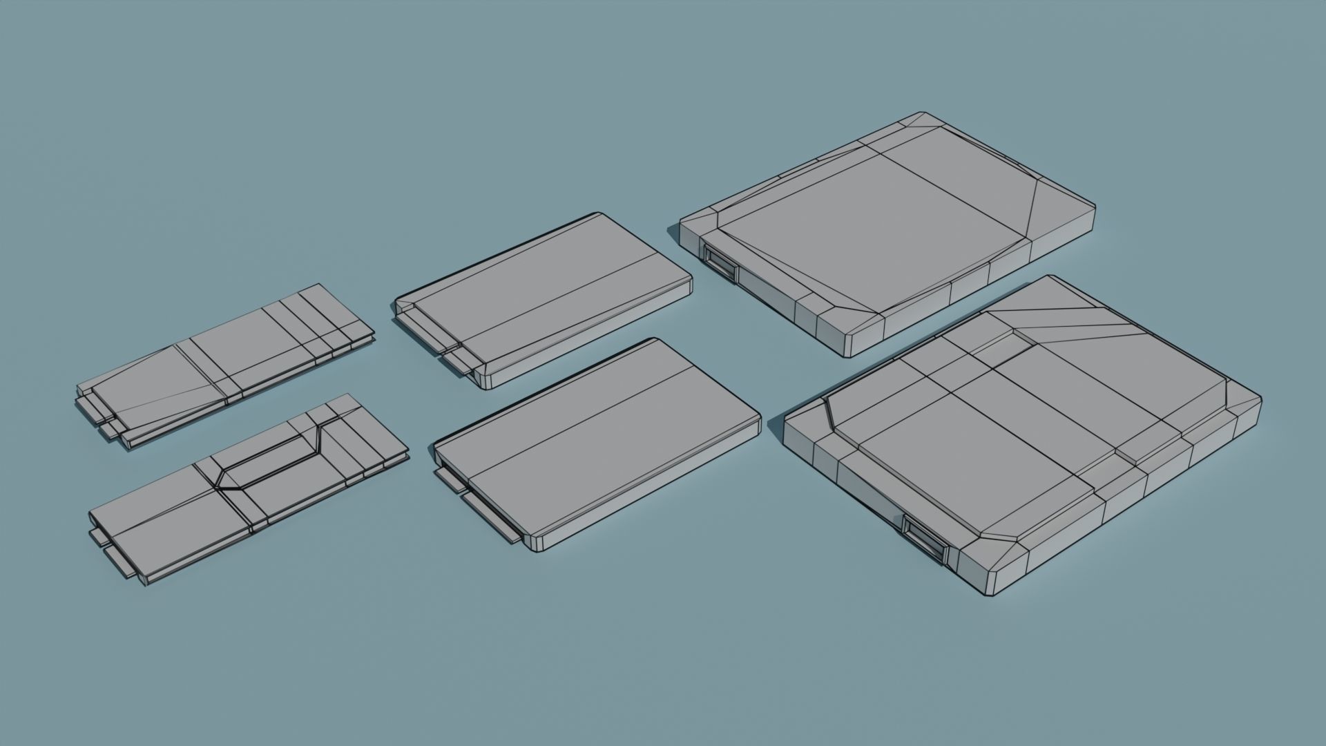 Computer Parts Low-poly 3D model_16