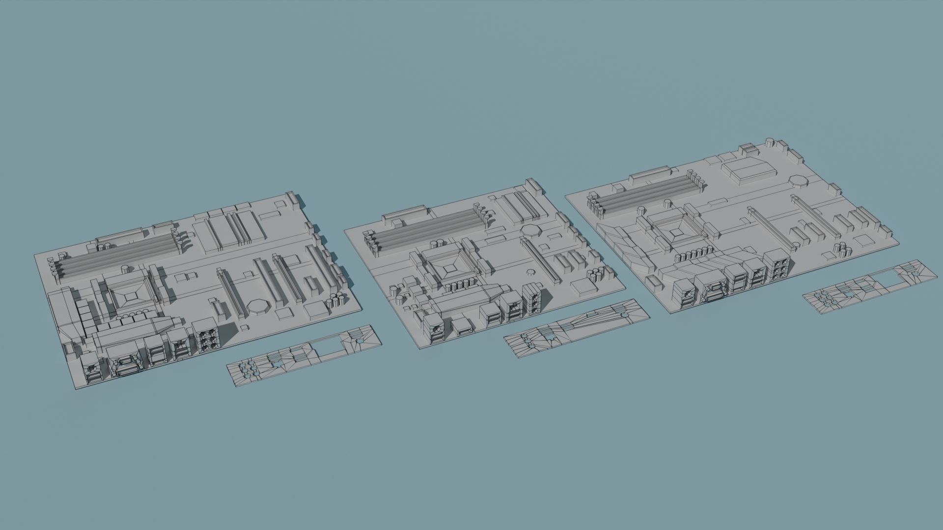 Computer Parts Low-poly 3D model_6