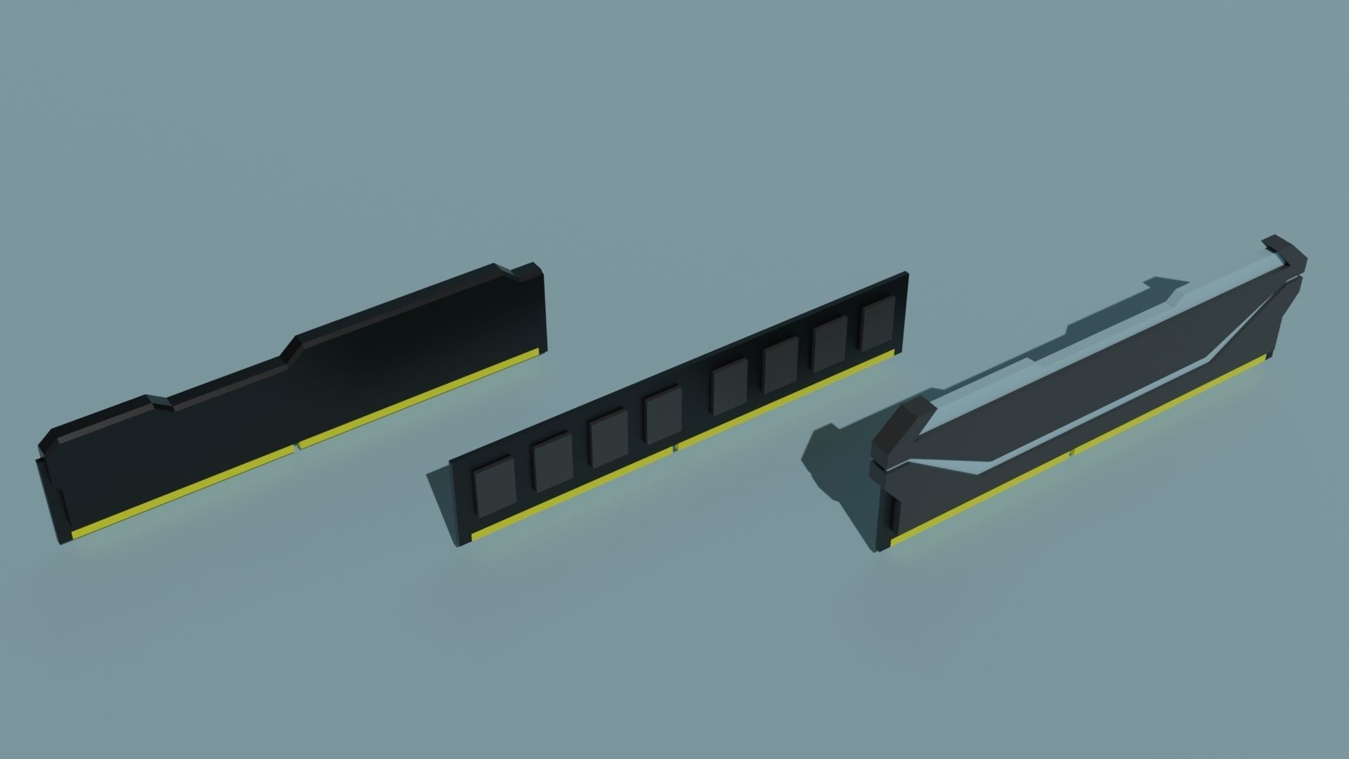 Computer Parts Low-poly 3D model_13