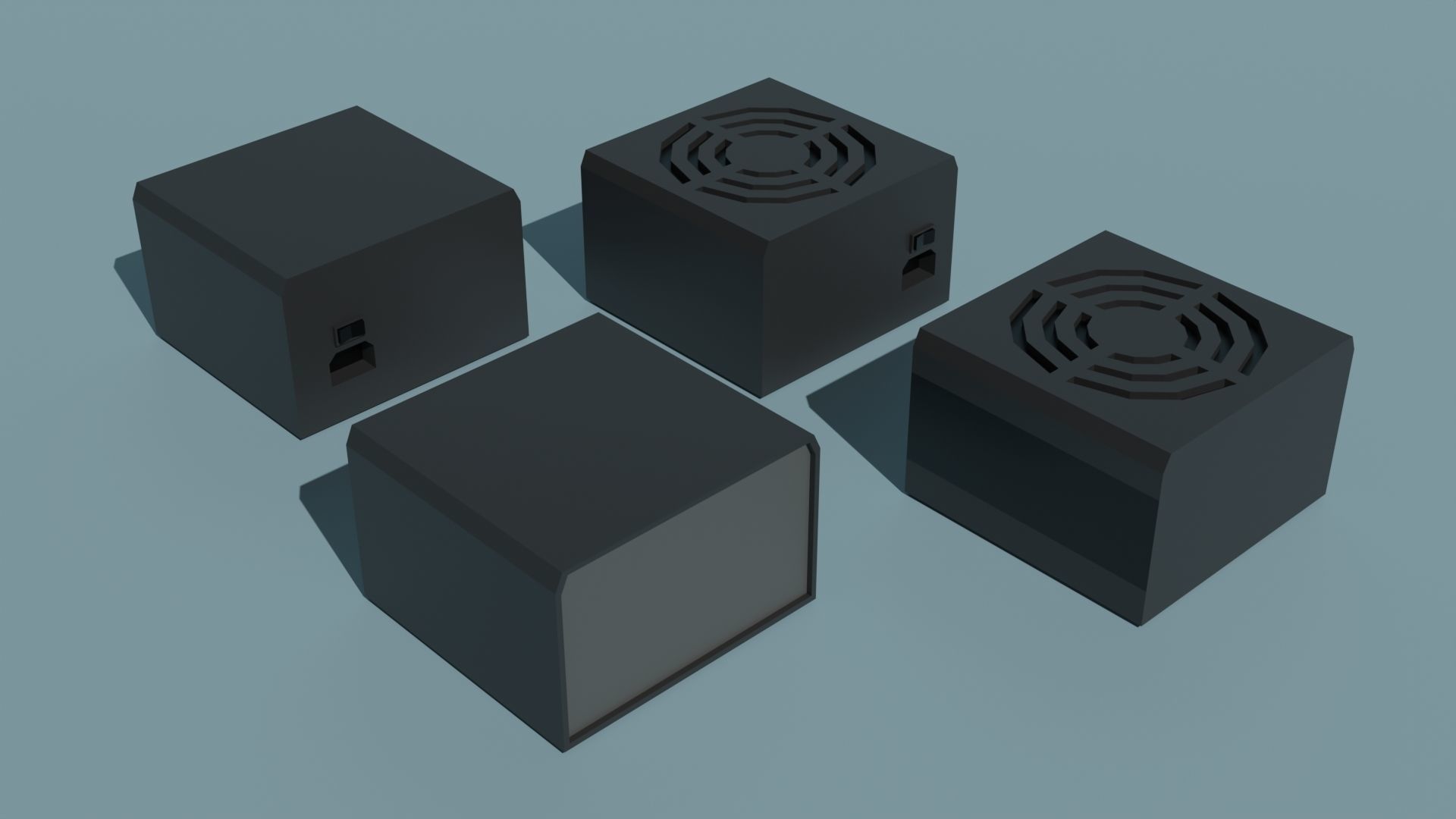 Computer Parts Low-poly 3D model_17