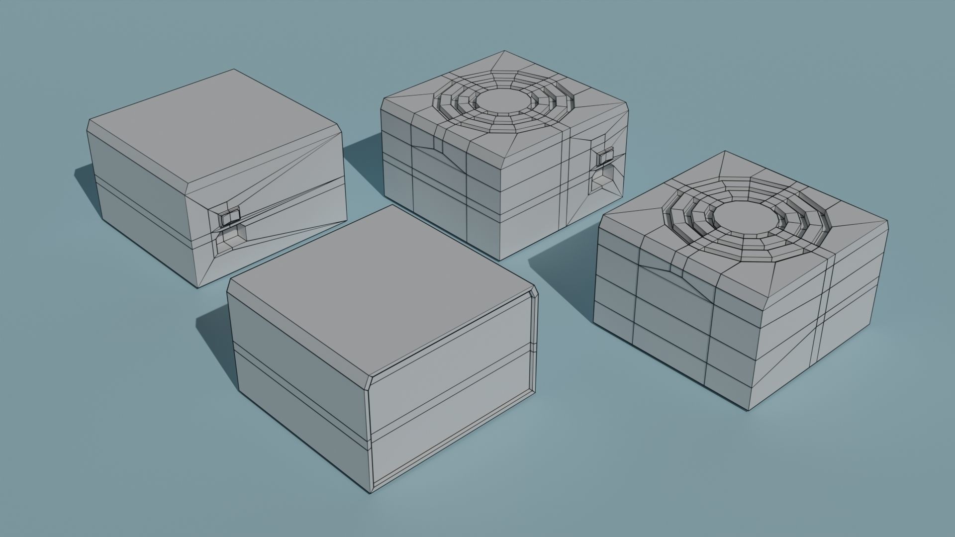 Computer Parts Low-poly 3D model_18